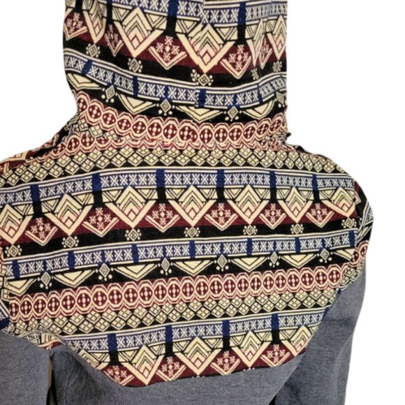 FANYEAH Hoodie Unique Tapestry and Fleece Fabrics Size M - Picture 4 of 6